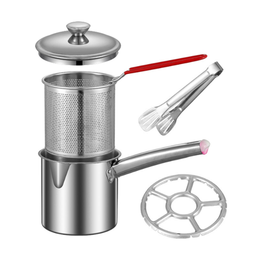 1.8L Deep Fryer Pot, Multipurpose Stainless Steel Baskets 1