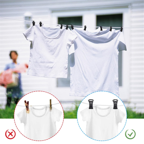 60-Pack Sock Clips for Laundry, Portable Holders 2