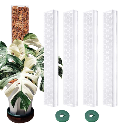 4 Pcs 17 Inch Plastic Moss Pole for Plants Monstera 2