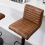 AINPECCA 2PCS Bar Stools Faux Matte Suede Kitchen Breakfast 7