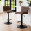 AINPECCA 2PCS Bar Stools Faux Matte Suede Kitchen Breakfast 1