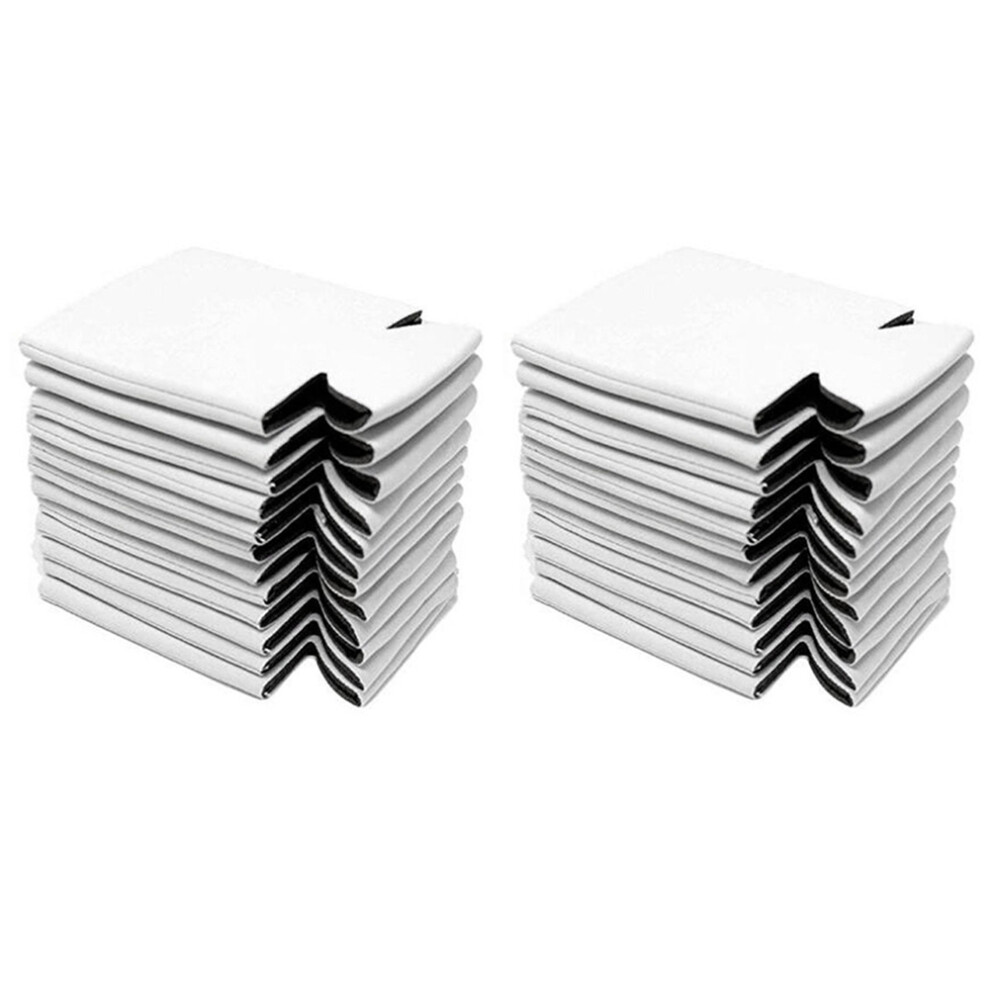 Melitt 20Pcs Neoprene Beer Can Cooler Drink Cup Bottle Sleeve Insulator Wrap Cover New White