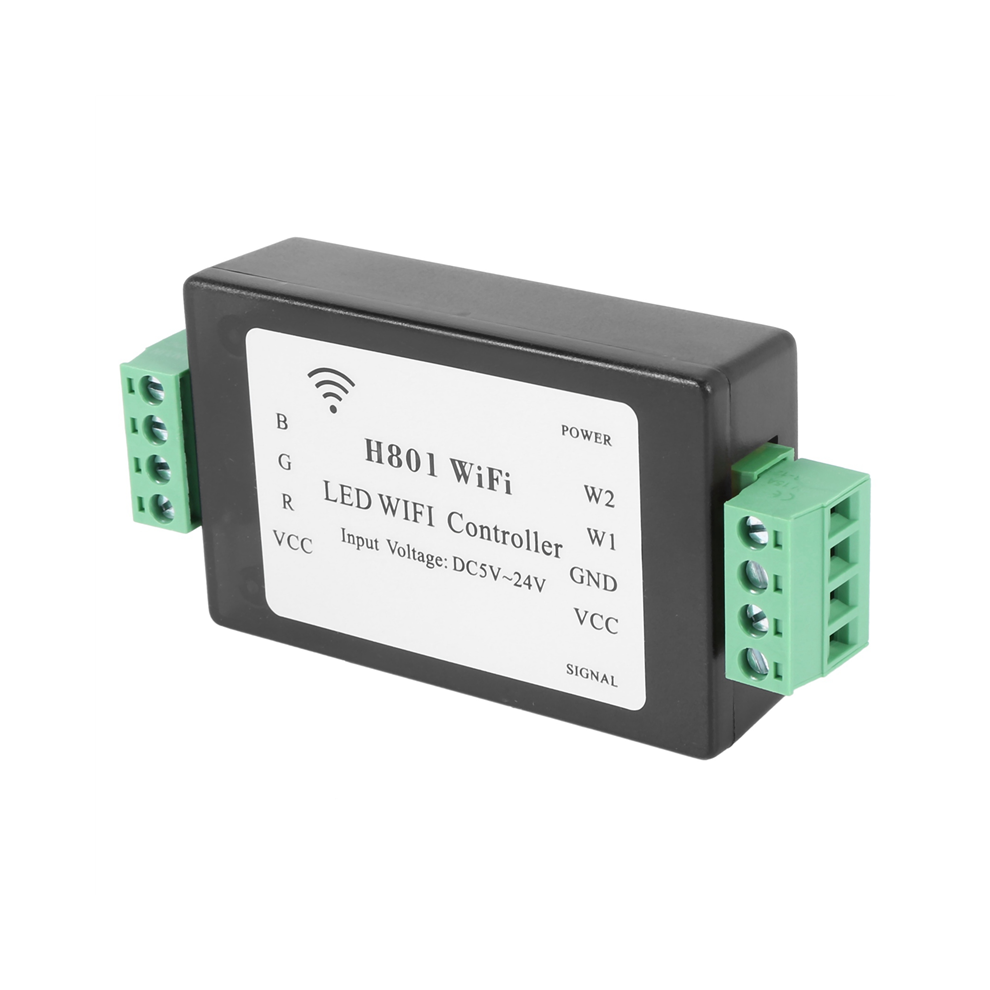 5X H801 Rgbw Led Wifi Controller Led Rgb Controller Dc5-24V Input For 5050 2835 3528 Smd Tape Ribbon Light 4854095548048