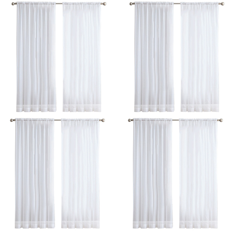 8Pcs Super Soft Great Hand Feeling White Tulle Curtains for Living Room Decoration Modern Veil Chiffon Solid Sheer Voile-image-OPC-PJW2CJZ-NEW