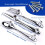 12 PCS Knife Spoon Fork Kitchen Cabinet Closet Drawer Pull Handles Knobs 3-Inch Center to Center (Silver) 3