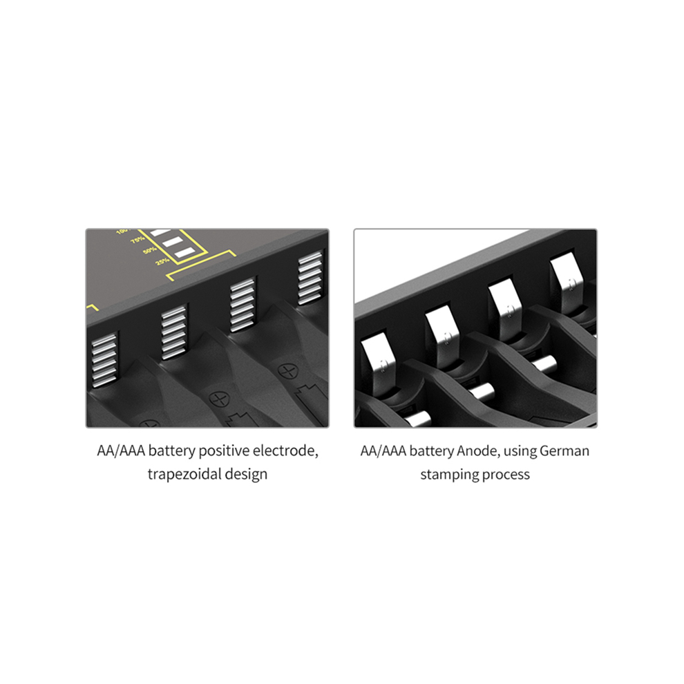 3X Battery Charger Lcd Display Smart Intelligent 8-Slot Chargers For Aa/Aaa Nicd Rechargeable Batteries Aa Aaa Charger 4854095557767