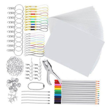 594 PCS Shrinky Art Paper Heat Shrink Sheet Plastic Kit Hole Punch Keychains Pencils DIY Drawing