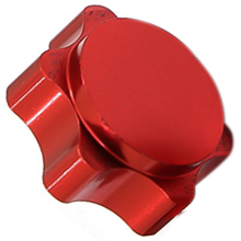 12Pcs Aluminum Wheel Hub Cover Anti-Dust Cover 17mm Hex Nut for 1/8 RC Car,Red