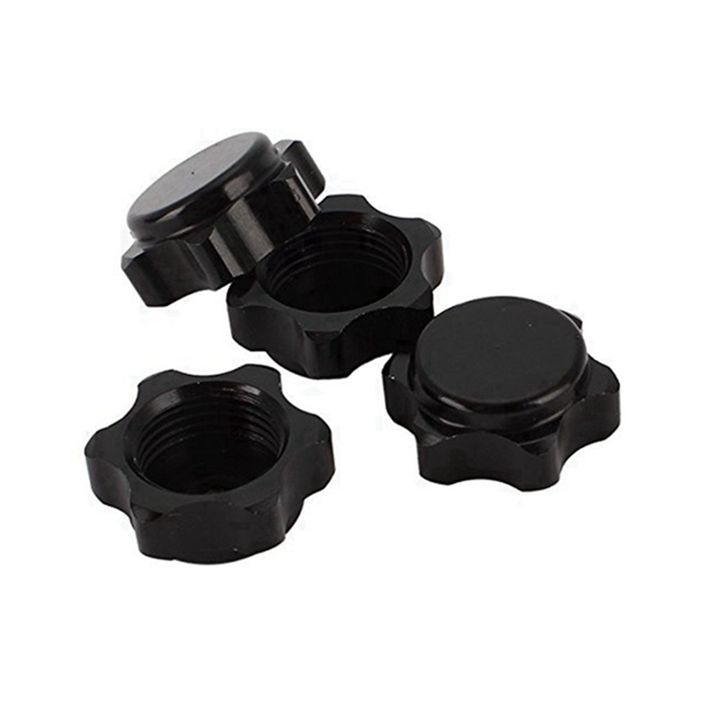 12Pcs Aluminum Wheel Hub Cover Anti-Dust Cover 17Mm Hex Nut For 1/8 Rc Car, Black 4854095560514