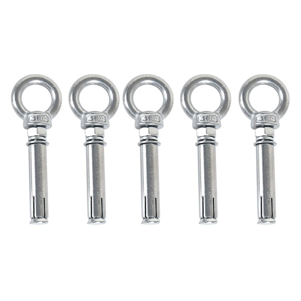 20Pcs M8 X 60Mm Expansion Bolt Anchor Bolt 304 Stainless Steel Ring Lifting Anchor Eye Bolt Expansion Eyebolt 4854095559518
