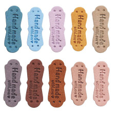 100Pcs PU Leather Labels Tags for Handmade DIY Hats Bags with Love Label for Clothes Sewing Tags Accessories