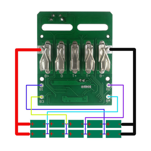 Charging Protection Circuit Board PCB Board for 18V Lithium Battery Rack(4 Pcs) 2