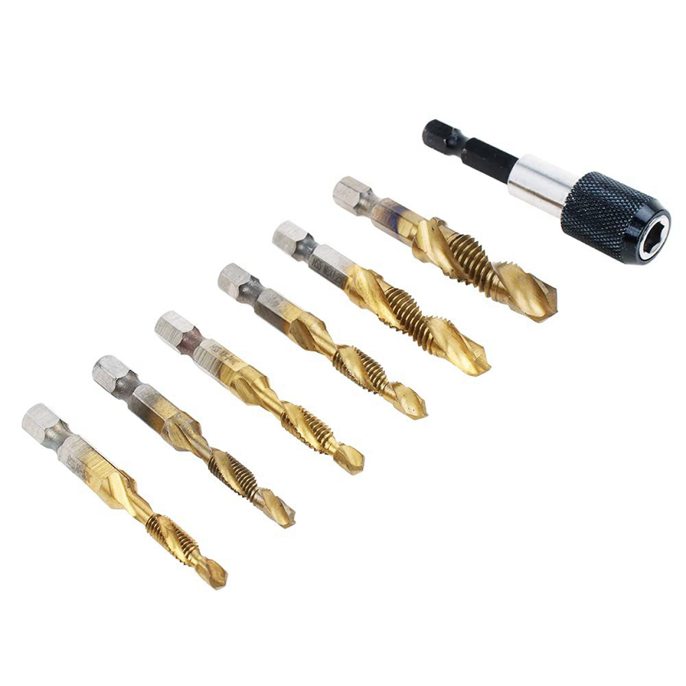 Titanium Combination Drill Tap Bit Set 26Pcs Sae And Metric Tap Bits Kit For Screw Thread Drilling Tapping Deburring 4854095564673