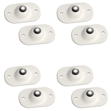32Pcs Stainless Steel Mini Swivel Caster Wheels with Rotation for Furniture, Storage Boxes, Cabinet, Trash