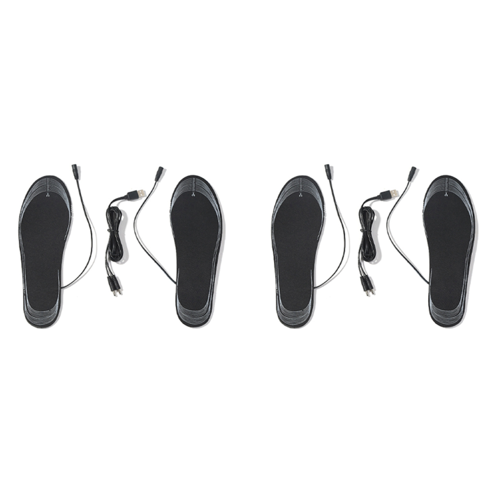 Melitt 4X Usb Heated Shoe Insoles Electric Foot Warming Pad Feet Warmer Sock Pad Mat Winter Outdoor Sports Heating Insoles