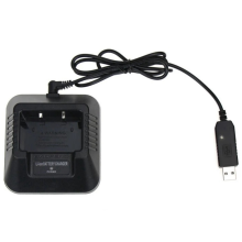 2X Walkie Talkie Battery Charger USB Charging Cable Replacement for UV-5R UV-5RE -5R Two Way Radio