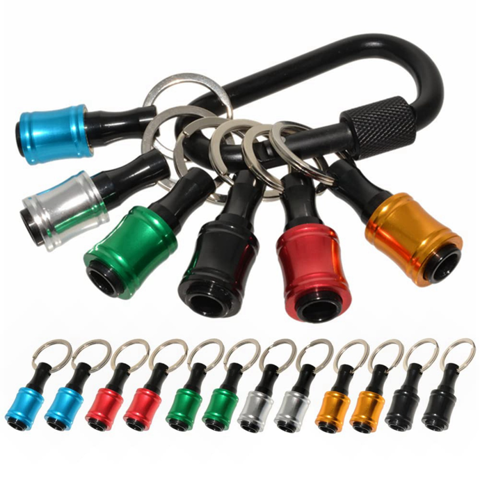 24Pieces 1/4 Inch Hex Bits Holder Keychian, Keychain Extension Bar Screwdriver Bit Holder Socket Adapter 4854095566448