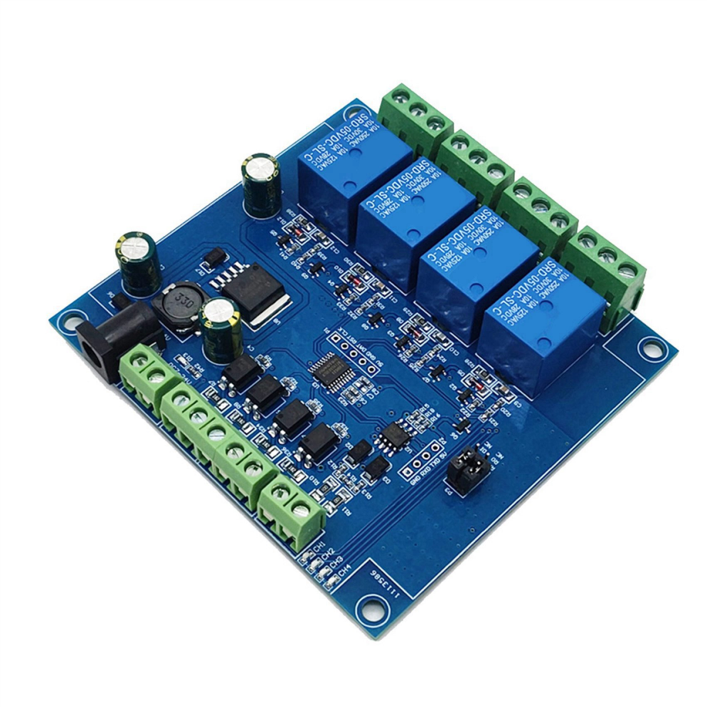 Photos - Printer Part 3X Modbus RTU 4 Way Relay Module 7-24V Relay Module Switch RS485/TTL Input and Output with Anti Reverse Protection