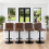 AINPECCA 4PCS Swivel Bar Stools Chairs Faux Suede BROWN 1