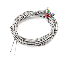 Set of 10 Pcs Stainless Steel Strings with Color Ball Ends for 5 String Electric Bass Guitar Replacement Parts