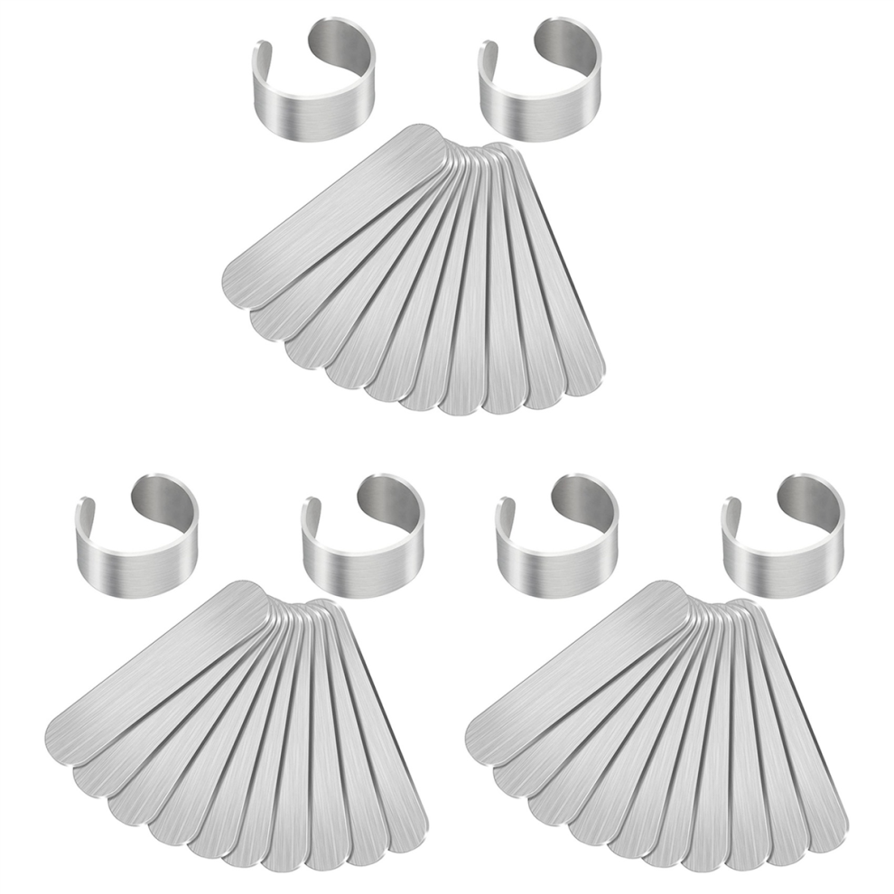 36 Pieces Metal Stamping Blanks Aluminum Rings 0.47X2.24 Inch Bending For Diy Jewelry Making 4854095578830