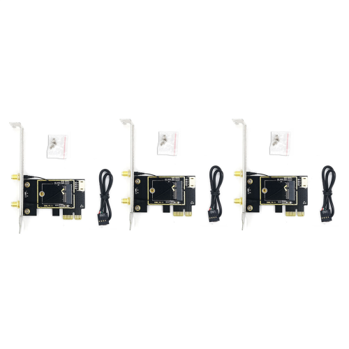 3X NGFF M.2 to PCIE Network Card Adapter Supports Wireless