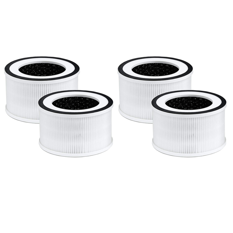 Replacement True Hepa Filters Compatible For Fillo/Halo/Allo Air Purifier 3-Stage Filtration, 4 Pack 4854095590528