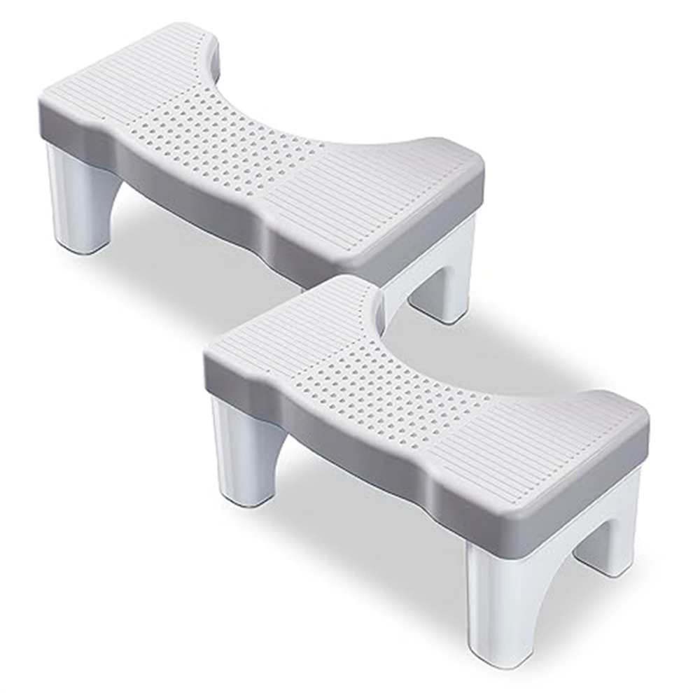 Melitt Squatting Toilet Poop Stool, Adult Portable Plastic 2 Pcs