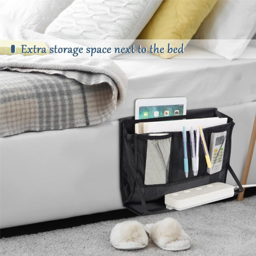 Bedside Storage Organizer with Adjustable Straps Bed Hanging Bag 2