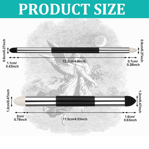 12Pcs Blending Sponge Pen Double Headed Washable Rubbing Brush 1
