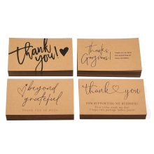 360 Pcs Exquisite Kraft Paper Thank You Cards ,for Small Business Appreciation Card Gift Decoration
