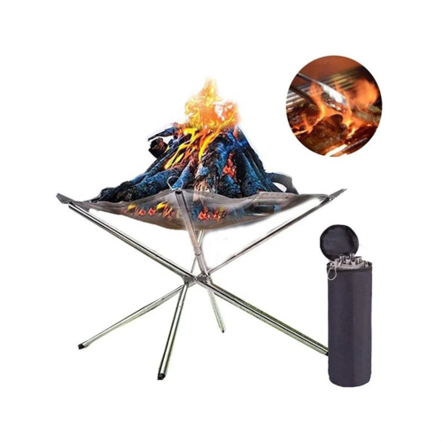 Portable Fire Pit Outdoor Metal Holder Brackets,Medium 2