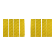 8Pcs/Lot Surfing Front Traction Pad-SUP Surfboard Deck Grip Mat Replacement with Adhesive (Yellow)