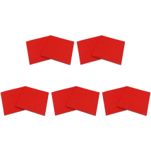 5 Pack Solid Color Printed Paper Napkin (Red)