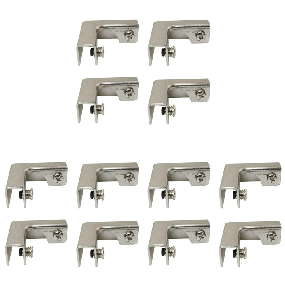 12Pcs L Type Glass Fixing Clip 2 Way Connectors For 6-10Mm Furniture Hardware Accessories 4854095508332
