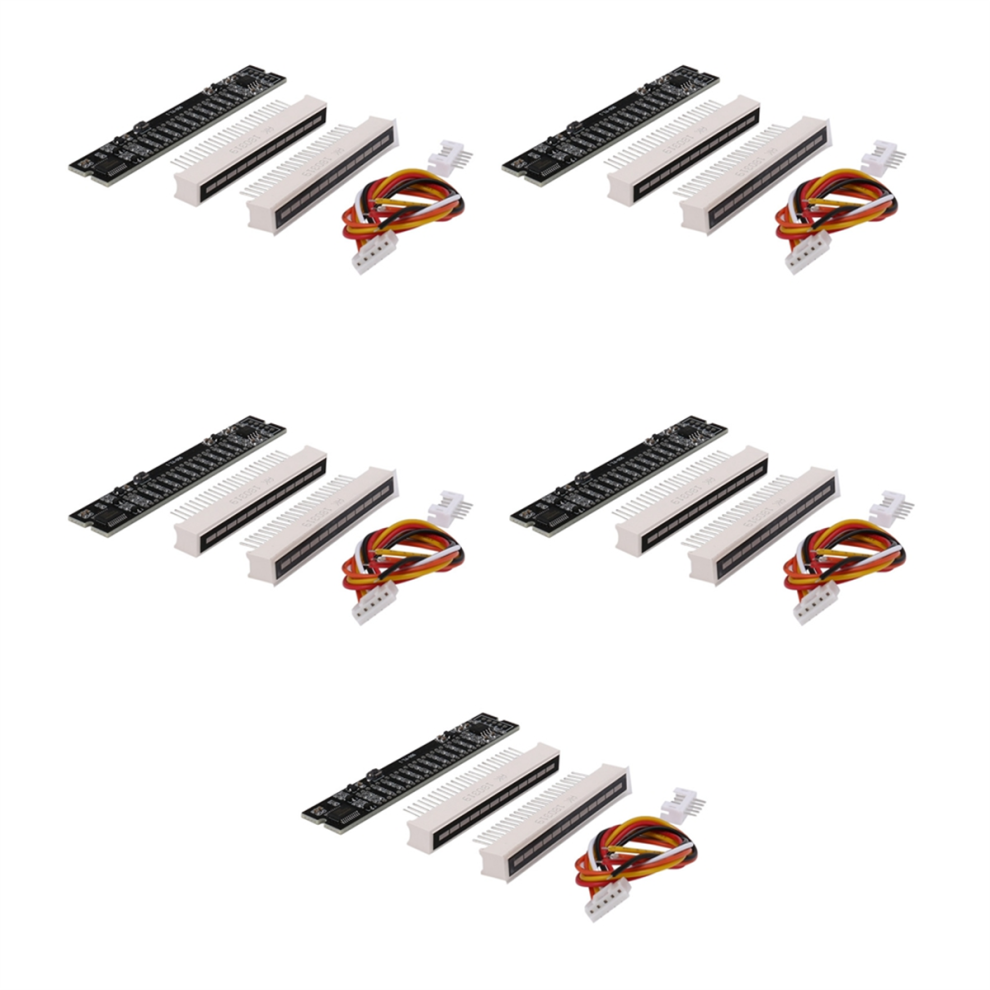 5X Mini Dual 12 Level Indicator Led Bar Vu Meter Stereo Amplifier Board Adjustable Speed With Agc(A) Light 4854095514371