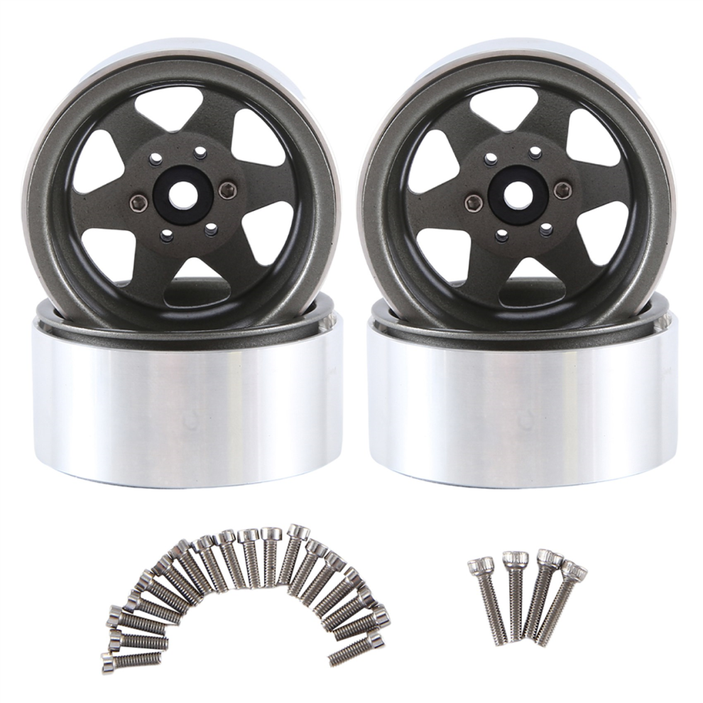 Wheel Hub Rim For 1/10 Rc Crawler Axial Trx4 D90,Gray 4854095522284
