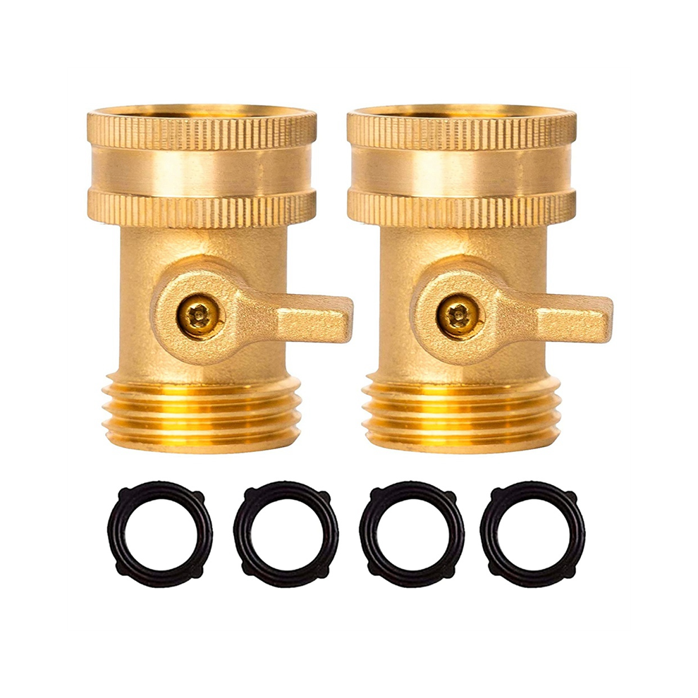 Brass Garden Hose Shut-Off Valve,With 4 Extra Washers 4854095518652