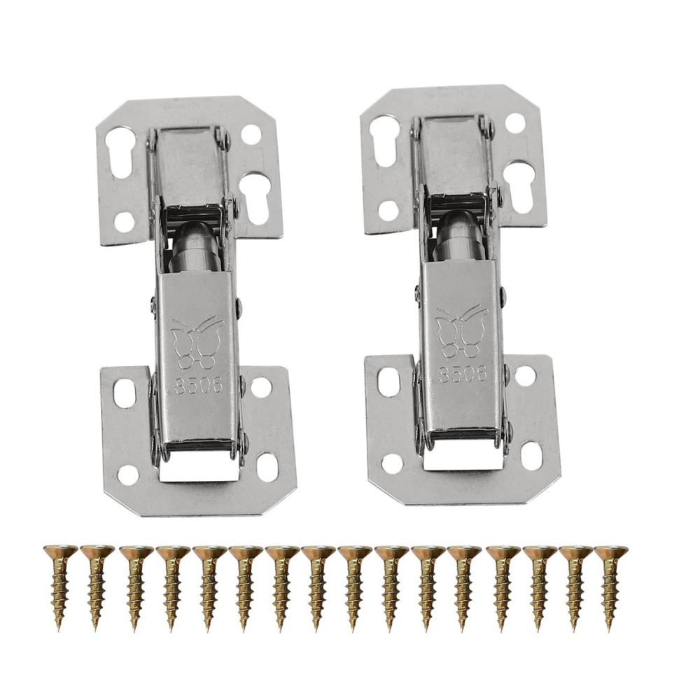 10Pcs Soft Close Kitchen Cupboard Cabinet Wardrobe 90Degree Door Hinges & Screws 4854095520198