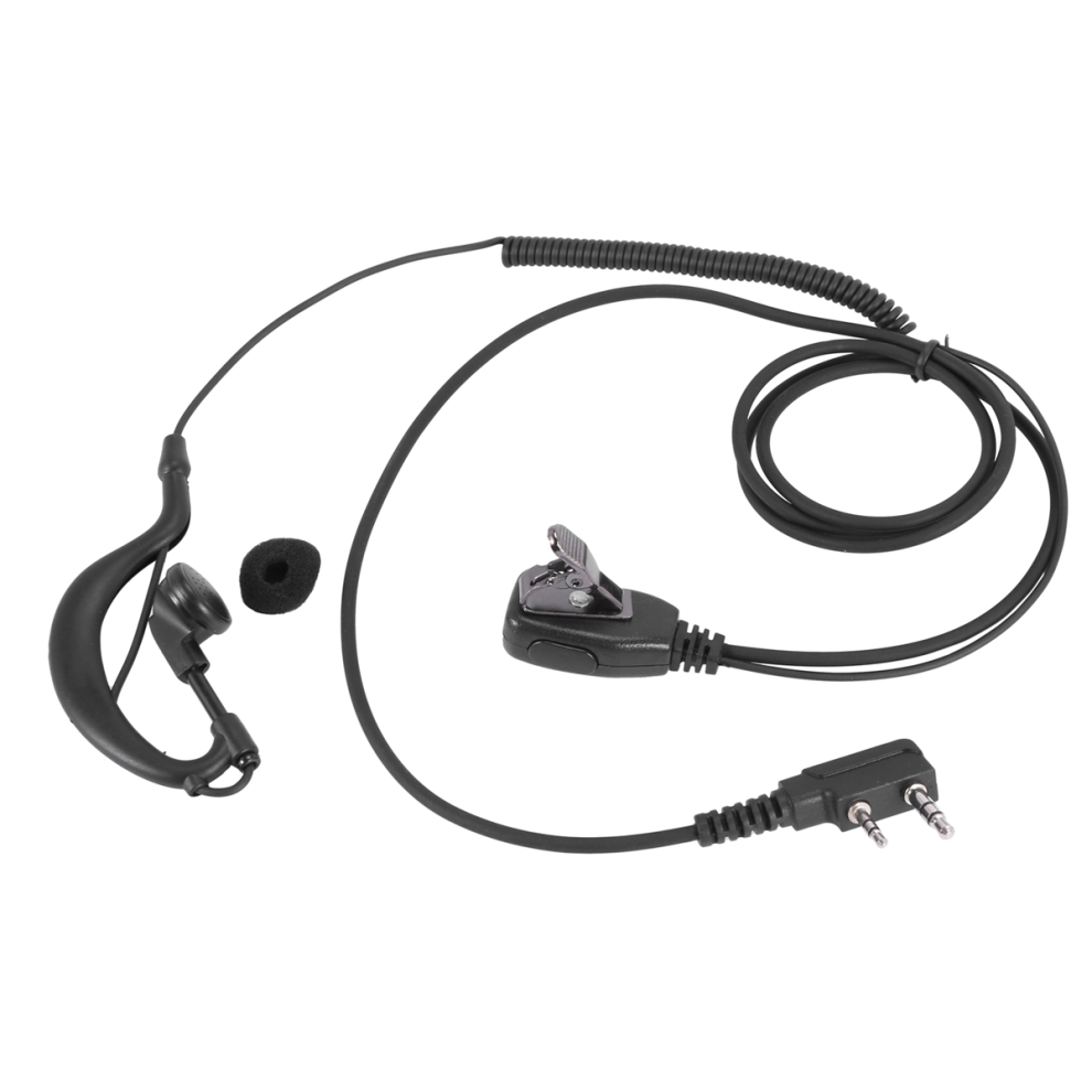 5X 2Pin G Shape Earpiece Ptt Mic Ear Hook Headset For Radio 4854095519512