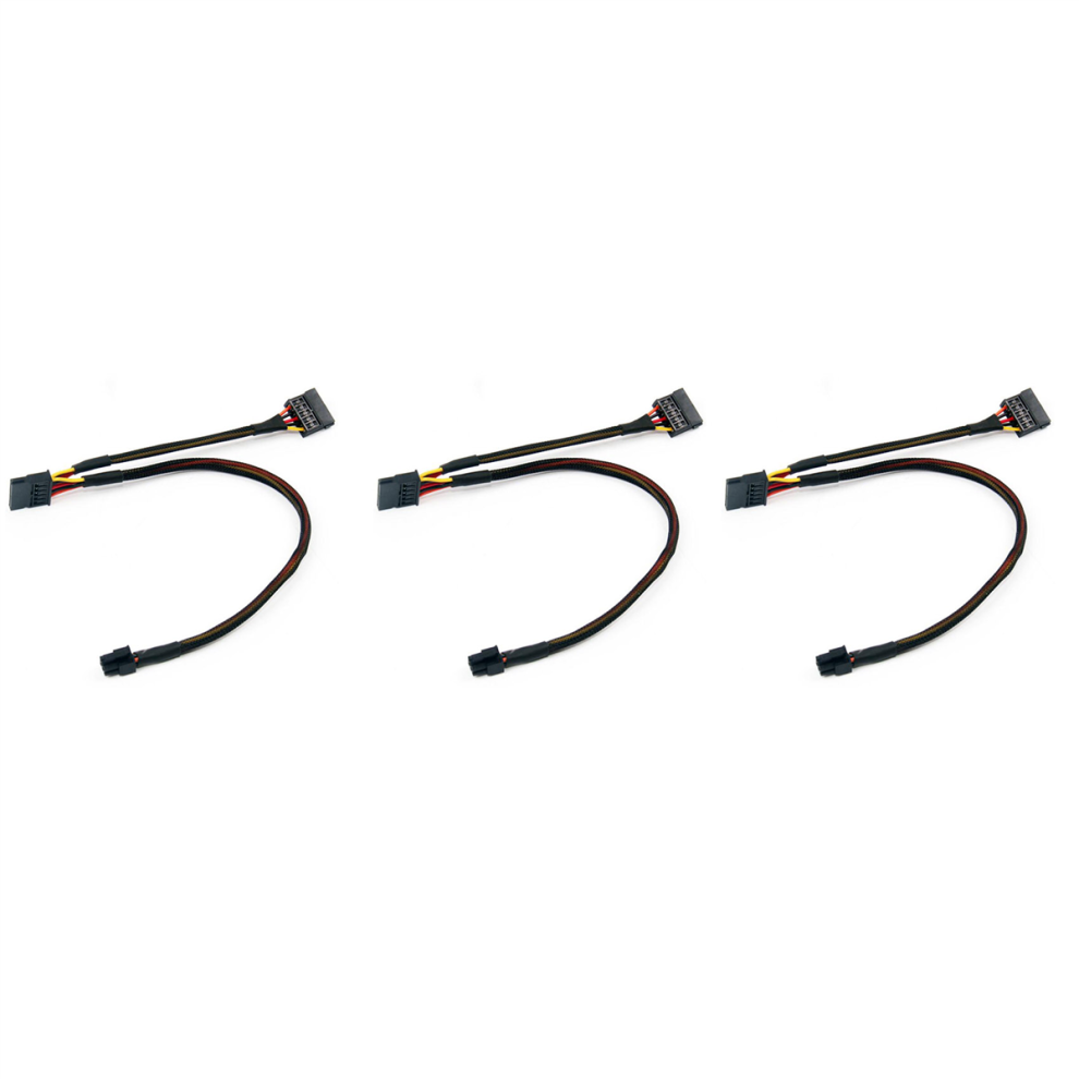 Photos - Cable (video, audio, USB) 3X Mini 6Pin to 15Pin X2 SATA Power Cable Cord for Vostro 3650 3653 3655 Desktop Computer HDD SSD Expansion