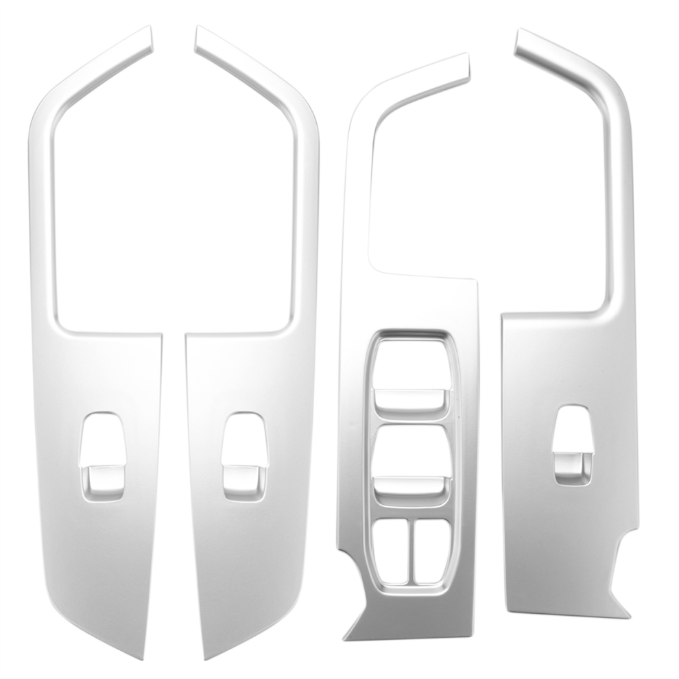 8X For Ix25 Chrome Inner Door Armrest Window Switch Cover Decoration Control Panel 2015-2019 Silver 4854095523946