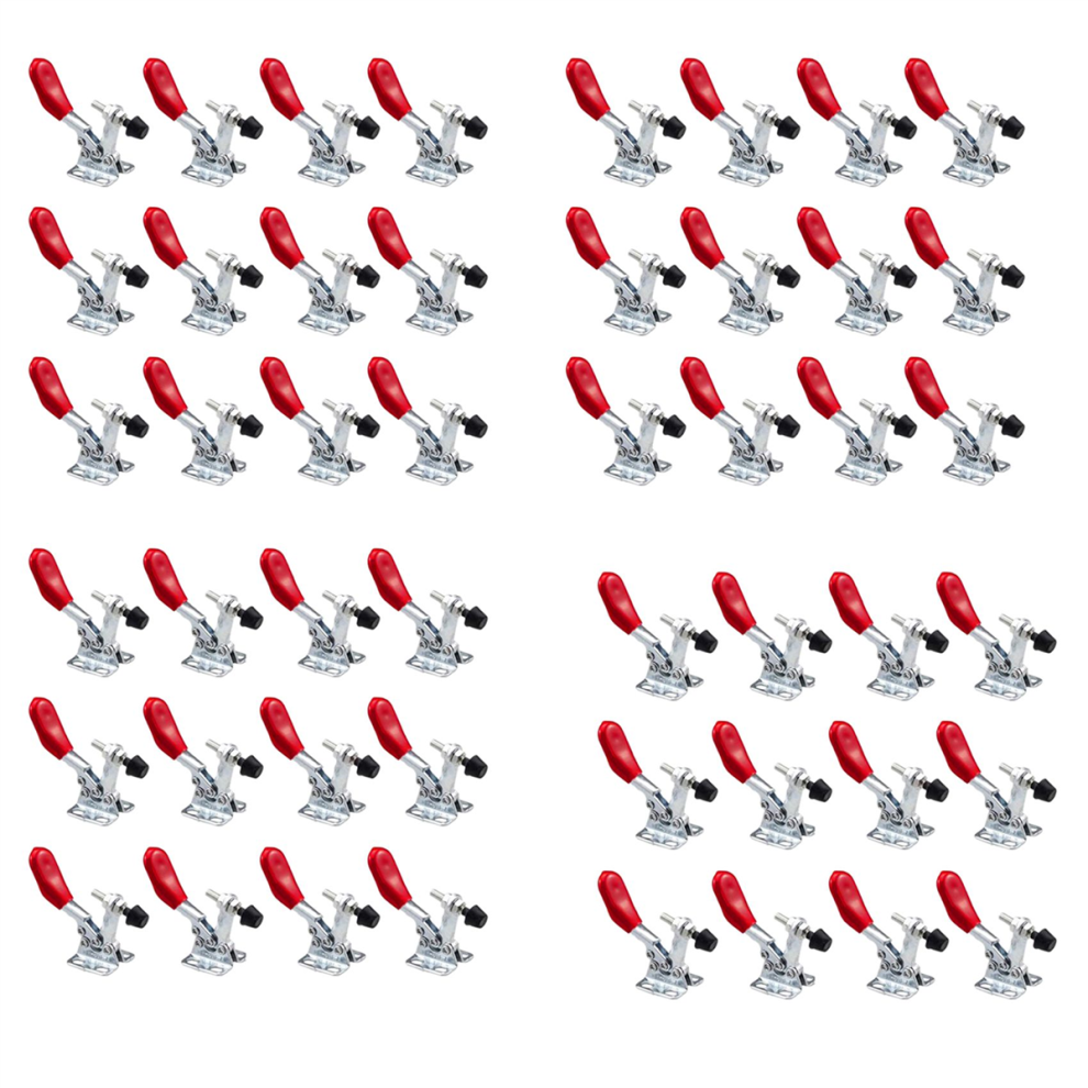 48 Pieces Hand Tool Adjustable Toggle Clamp 201A Antislip Red Horizontal 201-A Quick Release Heavy Duty 4854095530982