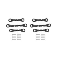 6Pcs Metal Steering Rod Link Tie for TT-01 TT01 1/10 RC Car Upgrade Parts Accessories,Black