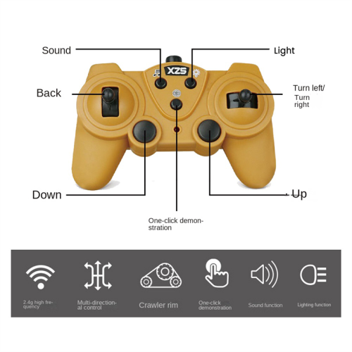 1:24 2.4GHz 9 Channels Remote Control Tractor Toy Style B 2