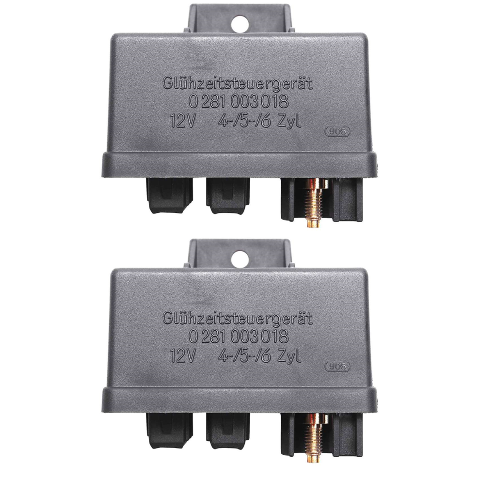 2X Ignition Glow Plug Relay For - 0281003018 51771823, 51888255, 60816316 Black 4854095536120