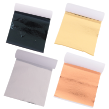 400Pcs Imitation Gold Silver Copper Foil Papers Leaf Flake Sheets