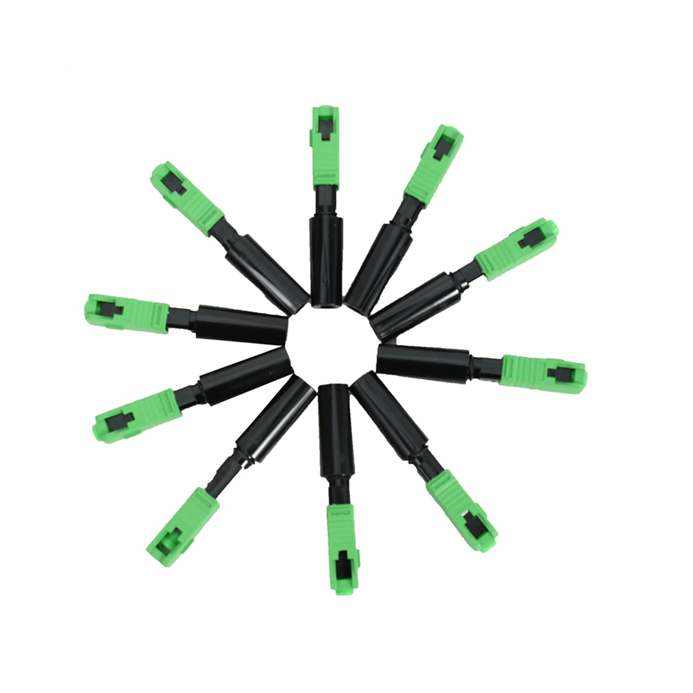 100Pcs Ftth Embedded Quick Connector Sc/ Plastic Fiber Optic Green 4854095539503