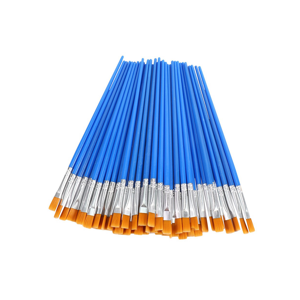 Paint Brushes Set 200 Pcs Kids Nylon Flat Hair Small Oil Watercolor Artist Painting Kits Bulk for Children-image-OPC-PJW2WGY-NEW