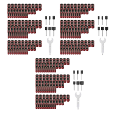 900 Pieces Sanding Band Sleeves (80 /120 /240 ) + 18 Drum Mandrels (2.35mm/3.17mm)+ 3 Combination Wrench